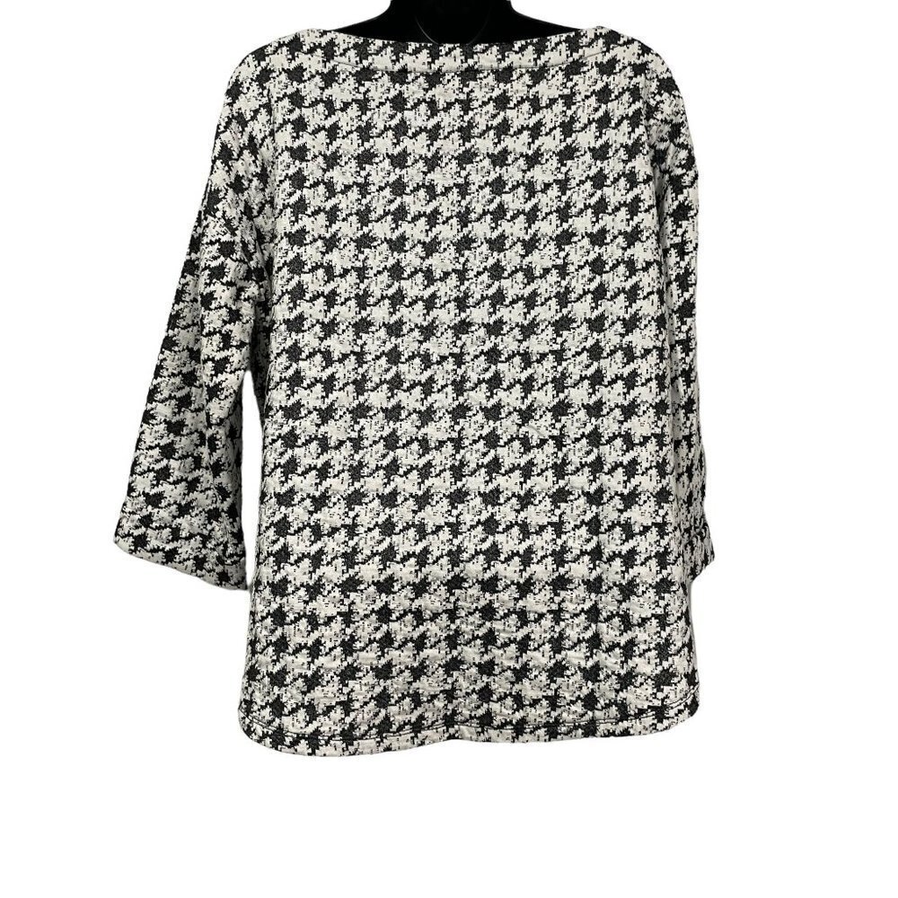 Charming Charlie Black White Houndstooth Sweater - Picture 4 of 6